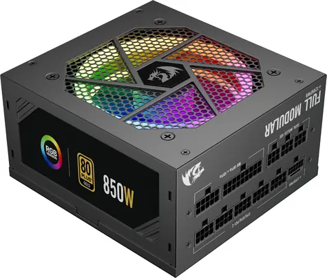 Redragon GC-PS007-1-V2 850W / Zasilacz / ATX 3.1 / 850 W / 80PLUS Gold / niemodularny / 120 mm