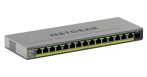 Netgear 16- Port Gigabit PoE+ PLUS szary / Przełącznik / 16× GbE / PoE+ 250,6 W