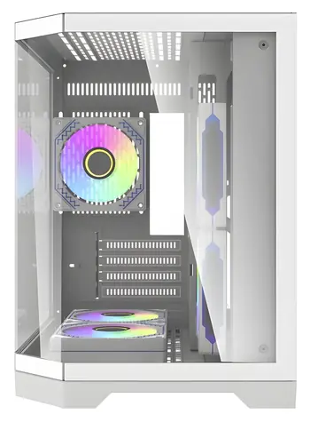 darkFlash FT350 biały / obudowa PC / Mini wieża / M-ATX / ITX / 5x ARGB / przezroczysty panel boczny / bez zasilacza