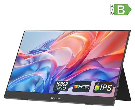 15,6" Zeuslap AP156 / ADS-IPS / Full HD 1920 × 1080 / 16:9 / 250 cd/m2 / 800:1 / USB-C / mini HDMI / przenośny