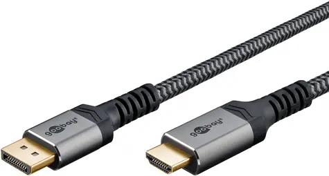Goobay szary / kabel DisplayPort - HDMI / 1 m