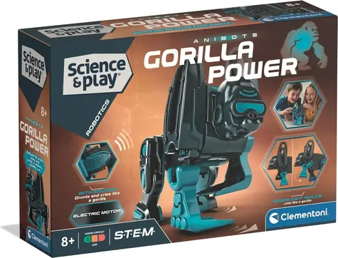 Clementoni Science&Play Robotics: Robot Gorilla / Zestaw robotyczny / STEM / ruch i dźwięki