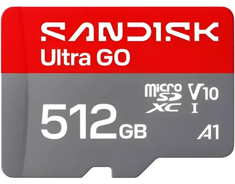 Karta pamięci SanDisk Ultra GO 512 GB / microSDXC / UHS-I / Klasa 10 / A1 / odczyt 190 MB/s