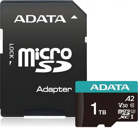 Karta ADATA Micro SDXC Premier Pro 1 TB / UHS-I / U3 / V30 / A2 / R: 100 MB/s / W: 85 MB/s