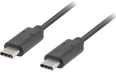 Lanberg CA-CMCM-10CU-0005-BK czarny / Kabel USB-C / USB-C (M) - USB-C (M) / 0,5 m
