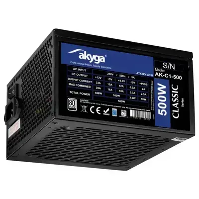 Akyga AK-C1-500 / Zasilacz / 500 W / ATX 2.31 / 80 PLUS