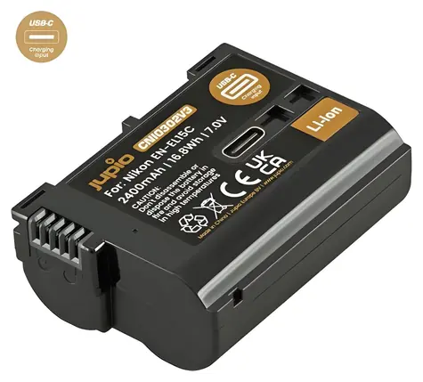 JUPIO EN-EL15C Ultra C / Bateria do Nikon / 2400 mAh / USB-C