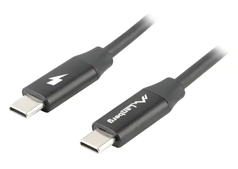Kabel Lanberg USB-C do USB-C czarny / Kabel do transmisji danych i ładowania / USB 2.0 / 1,8 m / QC 4.0