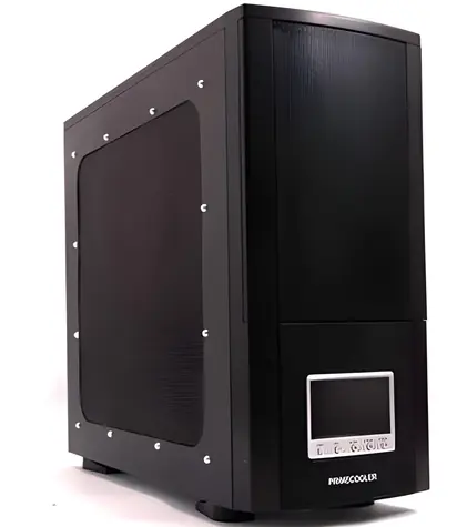 Primecooler MeshCase AS czarny / Obudowa komputerowa / LCD / MeshSide / ATX / Bez zasilacza