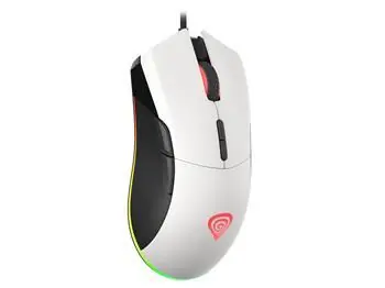 Genesis Krypton 290 RGB biała / Mysz optyczna gamingowa / 6400 DPI / Przewodowa USB