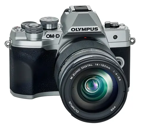 Olympus E-M10 Mark IV srebrny/czarny / Aparat systemowy / 20,3 Mpix / Live MOS / 3" LCD / Kit 14-150 mm