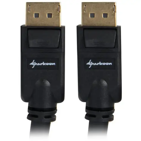Sharkoon DisplayPort 1.3 4K czarny / Kabel / DisplayPort - DisplayPort / 4K / 5 m