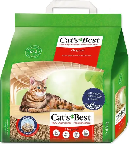 Cats Best Original / Żwirek dla kota / 10 l / 4,3 kg / włókno drzewne / bezzapachowy