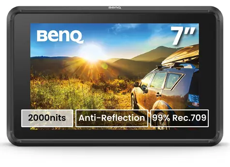 7" BenQ PVS7 czarny / Monitor do kamery / IPS / 1920×1200 / 2000 nitów / HDMI