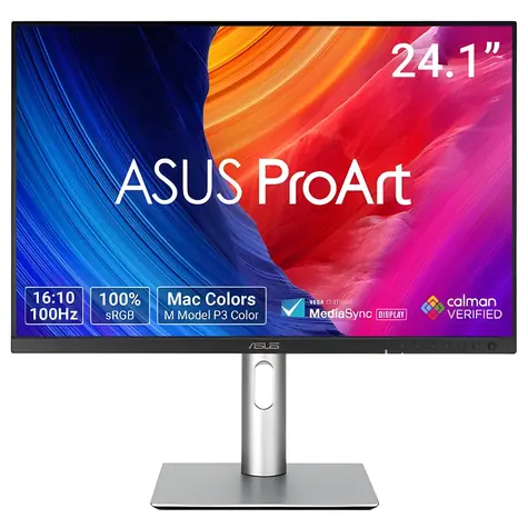 24,1" Asus ProArt PA248QFV czarno-srebrny / Monitor / IPS / WUXGA 1920×1200 / 16:10 / 100 Hz / 350 cd/m2 / DP + HDMI
