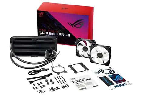 Asus ROG STRIX LC II 280 ARGB czarny / Zestaw chłodzenia wodnego procesora / 2x 140 mm / ARGB