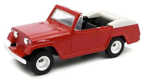 Welly Model 1967 Jeep Jeepster Commando Roadster czerwony / 1:34 / od 3 lat