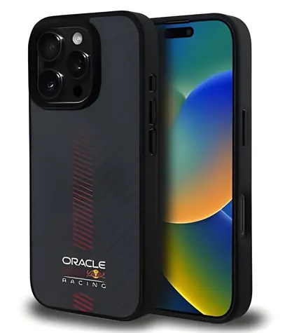 Powerbar Red Bull Carbon do iPhone'a 16 Pro czarny / Tylna obudowa / MagSafe