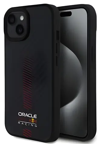 Red Bull Carbon Powerbar czarny / Tylna obudowa / iPhone 15 / MagSafe / włókno węglowe