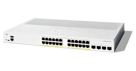 Cisco Catalyst 1300-24P- 4X / Przełącznik / 24x RJ-45 10/100/1000 PoE+ / 4X 10G SFP+ / L3 / zarządzany