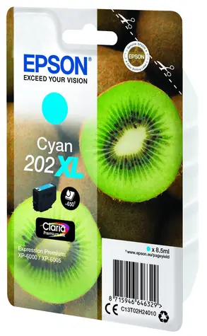 Epson 202XL cyjan / Oryginalny wkład / XP-6000 / 8,5 ml