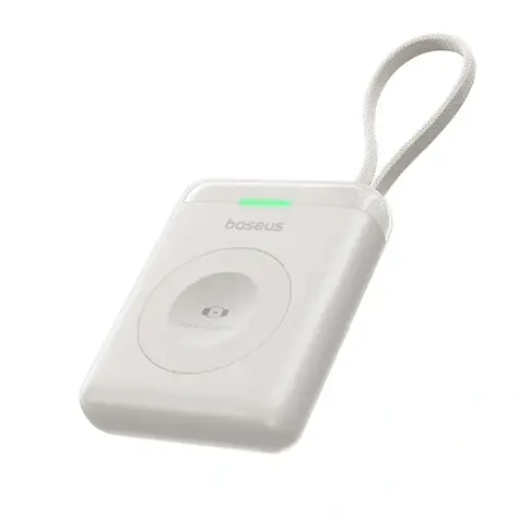 Baseus EnerFill FW11 biały / Powerbank / Apple Watch / 5W / wbudowany kabel