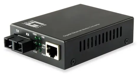 LevelOne GVT-2002 / Konwerter mediów / RJ45 na SC / SM / 1310 nm / 20 km