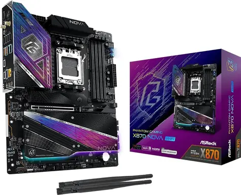 ASRock X870 Nova WiFi / Płyta główna / AMD X870 / DDR5 / SATA III RAID / 5G LAN / sc.AM5 / ATX