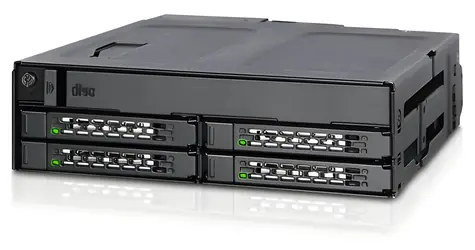 Icy Dock MB604SPO-B czarny / Płyta montażowa do 4X dysków twardych/SSD 2,5" + ODD / SATA/SAS / Hot-Swap