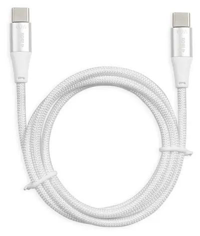 ibox IKUTC biały / Kabel danych / USB-C - USB-C / 60 W / 2 m / pleciony