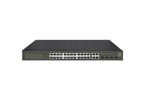 LevelOne Hilbert GES-2128P / Przełącznik / zarządzalny / 24x GE PoE+ / 4X SFP combo / 400W PoE / 19"