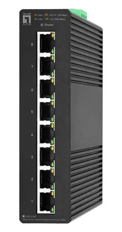 LevelOne IGS-2108 / Przełącznik / 8x Gigabit / Zarządzany L2 / Szyna DIN / IP30