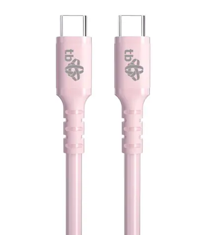 Kabel TB Touch Jelly USB-C - USB-C 60W różowy / Kabel do transmisji danych / USB 2.0 / 1 m
