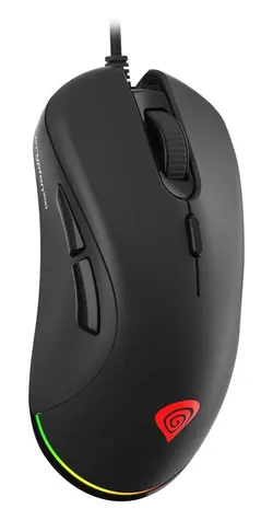 Genesis Krypton 200 RGB czarna / Mysz optyczna gamingowa / 6400 DPI / 6 przycisków / USB