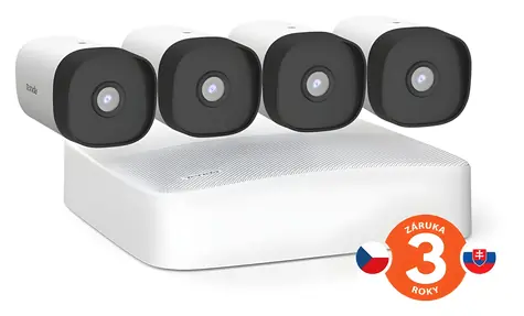 Tenda K4P-4TR / Zestaw kamer / 4CH NVR + 4X kamera IP 4MP / PoE / IP67 / dźwięk
