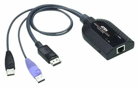 Aten USB DisplayPort Virtual Media / KVM Adapter / DisplayPort + USB + RJ-45 / 1920x1200 / czarny