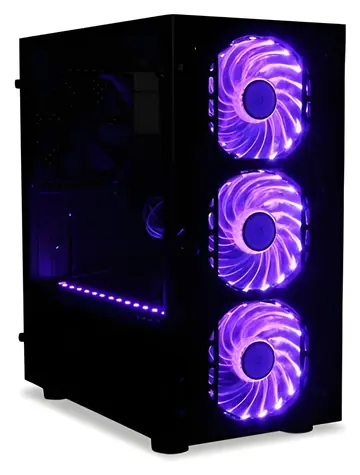 ibox Passion V4 czarny / obudowa PC / Mini Tower / podświetlenie RGB / pilot / szkło hartowane / 1x USB 3.0