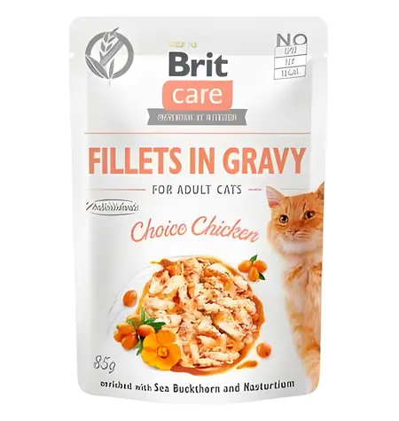 Brit Care Cat Choice Chicken / Saszetki dla kotów / Filety w soku / 85 g