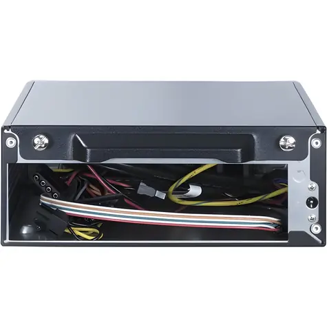Inter-tech MW-02 II czarny / Obudowa / Mini-ITX / zasilacz zewnętrzny / czytnik kart SD / USB-C