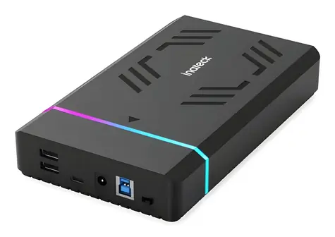 Inateck FE3003 czarny / Obudowa zewnętrzna / RGB / Dysk twardy/SSD SATA 2,5/3,5" / USB 3.0
