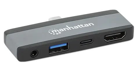 Manhattan Grey / Stacja dokująca / USB-C / HDMI 4K / USB-A 3.2 Gen2 / PD 100 W