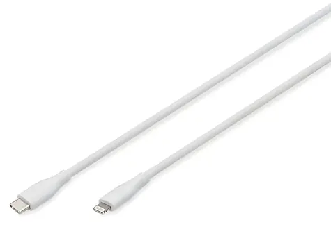 Digitus biały / Kabel do ładowania i transmisji danych / USB-A - Lightning / silikonowy / MFI / 60 W / 2 m