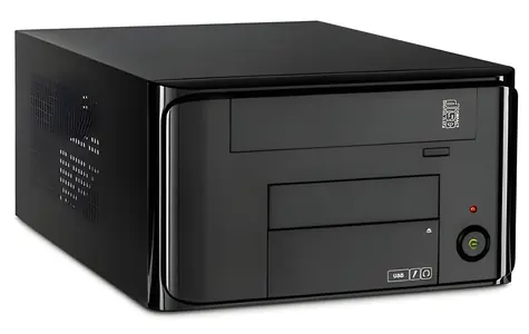 Inter-tech MI-008 czarny / Mini ITX / 2x USB 3.0 / bez zasilacza