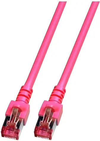EFB CAT6 S/FTP 0,25 m magenta / kabel krosowy / LSZH / 5000 Mbit/s
