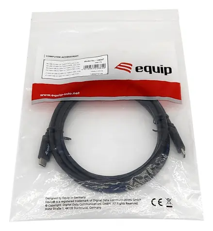 Equip czarny / Kabel USB-C -> USB-C / USB 3.2 Gen 1 / PD 60W / 2 m