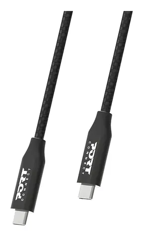 Port USB-C - USB-C czarny / Kabel do transmisji danych i ładowania / PD 100 W / USB 3.2 Gen2x2 / 20 Gb/s / 2 m
