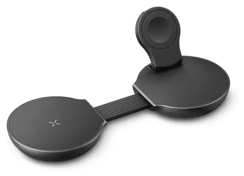 Energea AluMag Trio 2 Gunmetal / Ładowarka bezprzewodowa / 3w1 / Qi2 / składana / 25 W