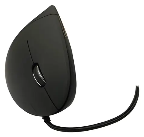Mysz pionowa MediaRange w kolorze czarnym / ergonomiczna / USB / tylko dla praworęcznych / 2400 DPI