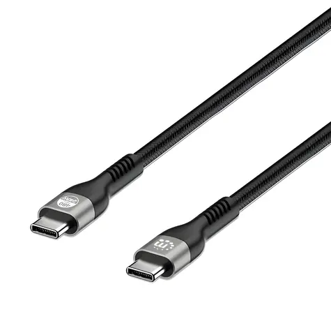 Manhattan czarny / Kabel USB-C - USB-C / USB 2.0 / 240W PD 3.1 / 2 m