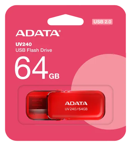 ADATA UV240 64GB czerwony / Dysk Flash / USB 2.0